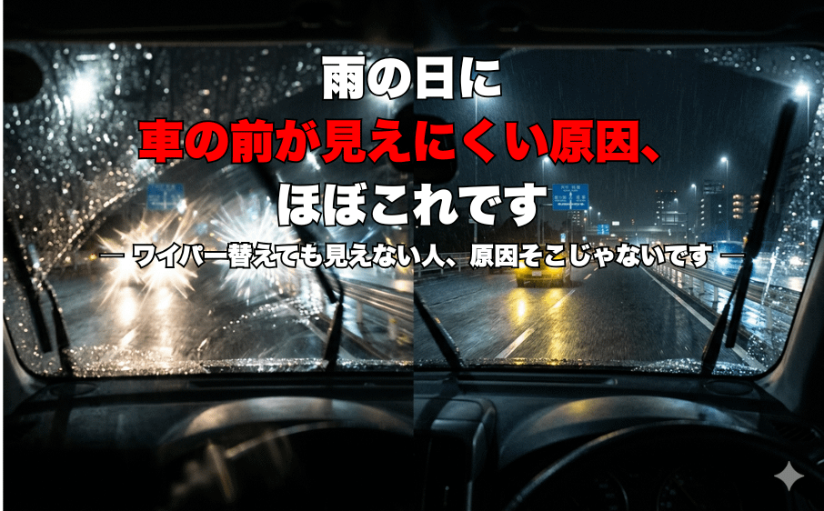 雨の日に車の前が見えにくい原因、ほぼこれです 9 雨の日に車の前が見えにくい原因、ほぼこれです